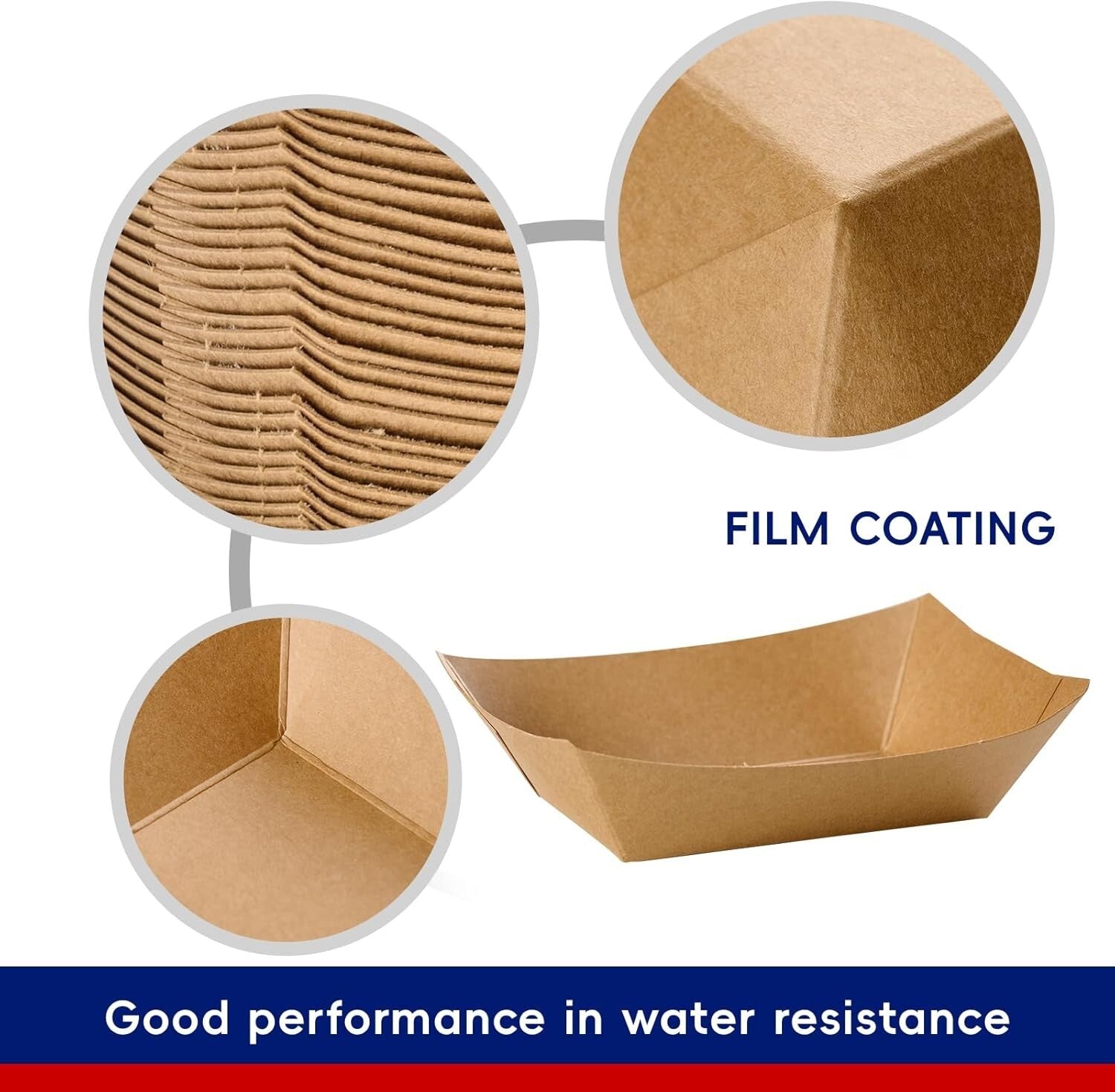 Convenient 1000 Pack Kraft Paper Food Trays - Perfect for Outdoor Gatherings