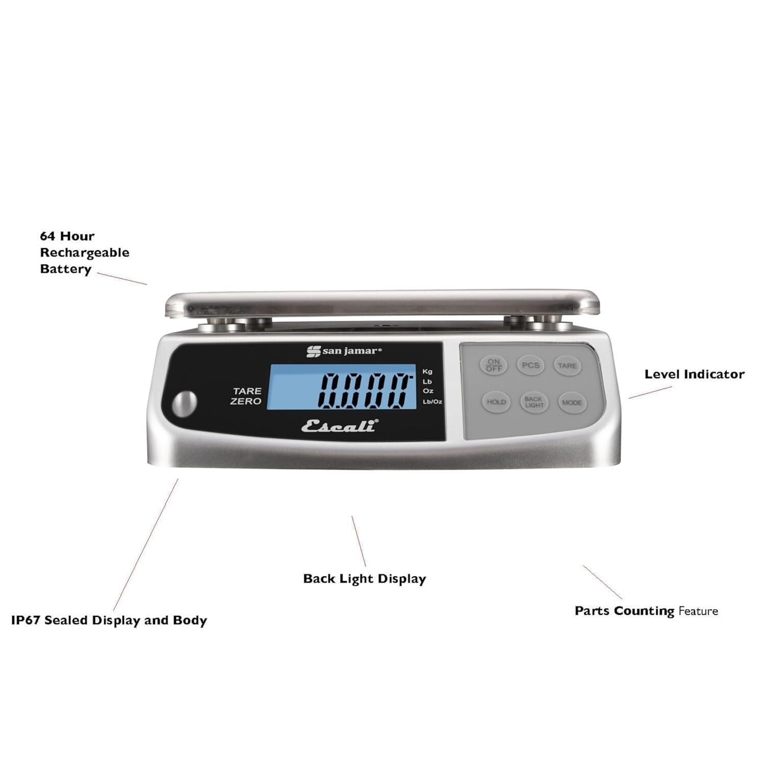 Battery Operated Digital Food Scale - 66 lb Capacity for Precision Cooking