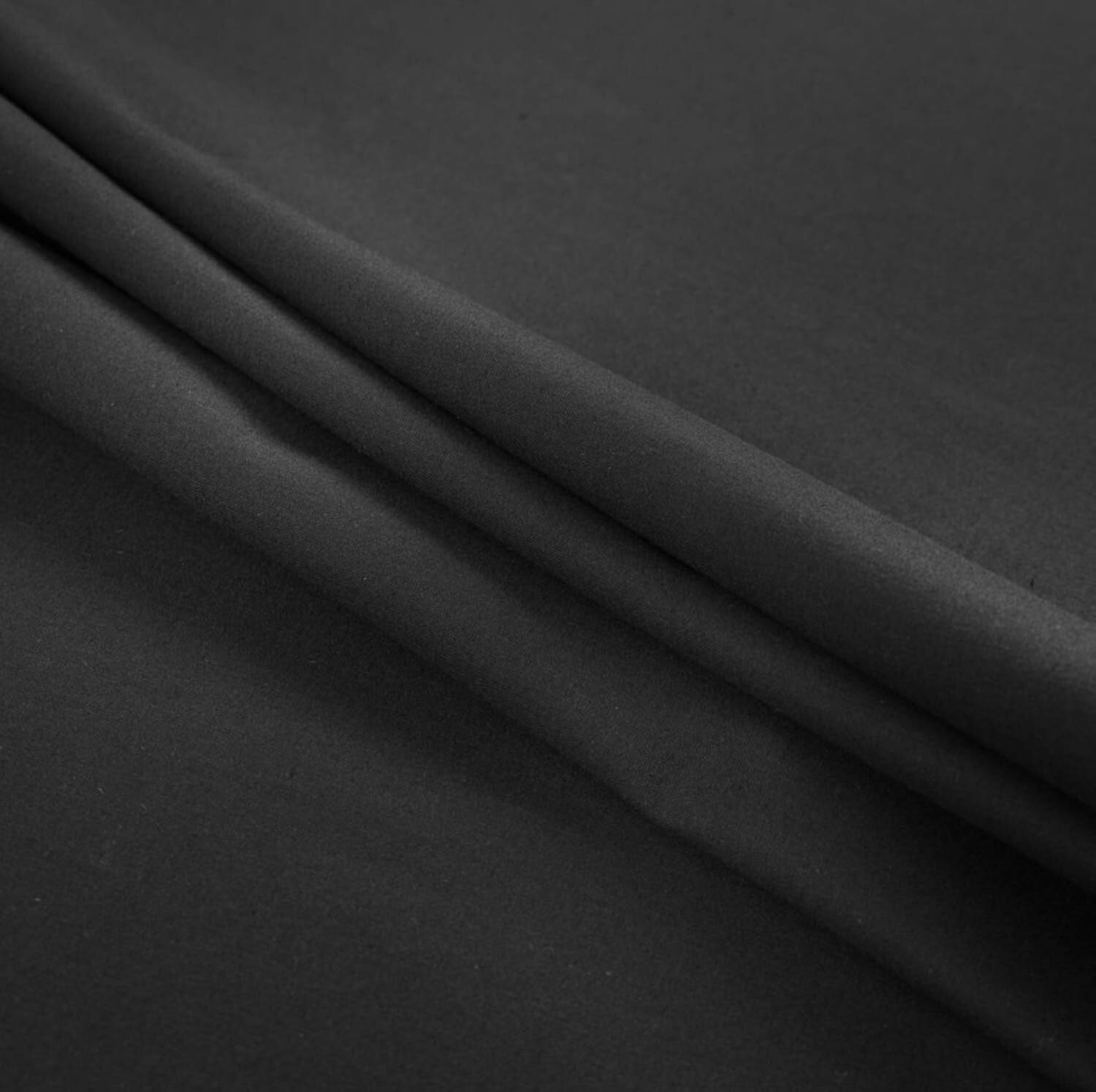 Medium Weight Black Muslin Fabric - 10 Yards, Ideal for Quilting and Draping