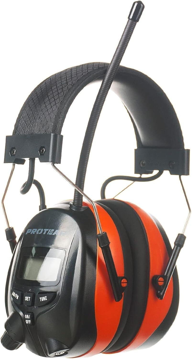 ANSI Certified 25dB Noise Cancelling Headphones - Digital AM/FM Radio Included