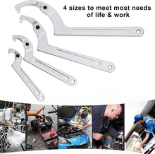 Load image into Gallery viewer, 4-Piece Adjustable Spanner Hook Wrench Set for Hydraulic Ram &amp; Mechanical Gear