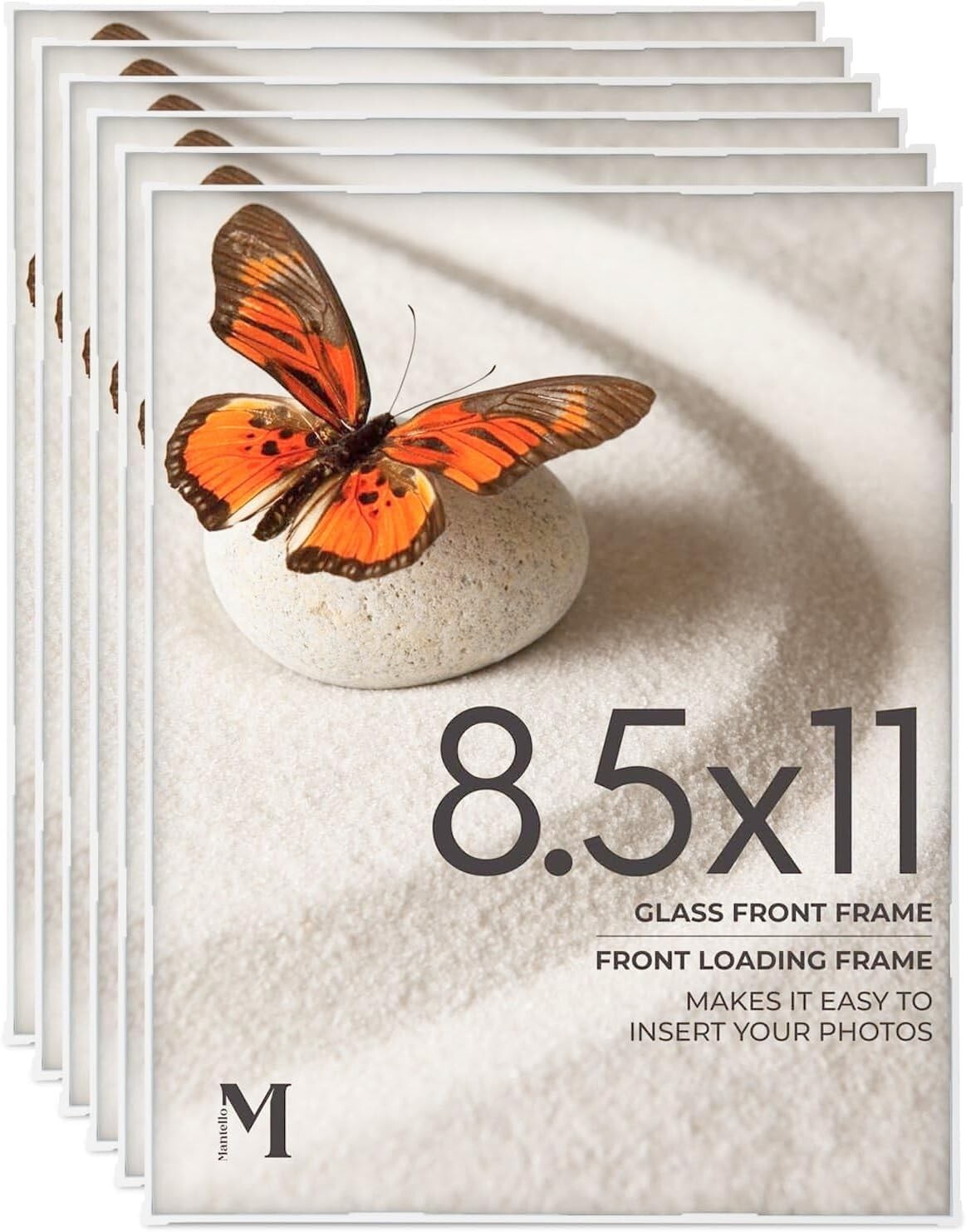 Versatile White 8.5x11 Picture Frame Set - Ideal for Certificates and Artwork