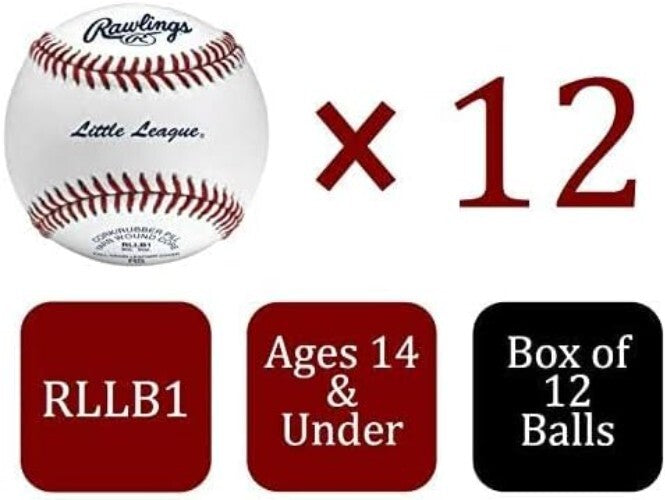 Youth-Approved Little League Baseballs | 12-Count | Perfect for Competitive Play