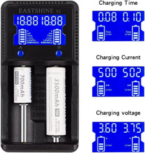 Load image into Gallery viewer, Compact Universal Battery Charger S2 with LCD Display &amp; 12V Car Adapter Included