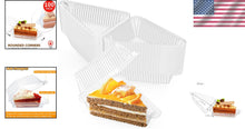 Load image into Gallery viewer, Triangle Hinged Lid Cake Container - 400 Count for Elegant Dessert Presentation