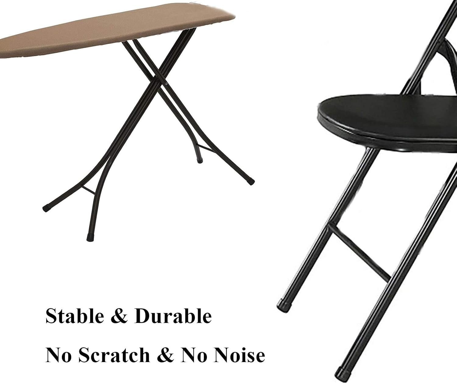 Non-Slip Rubber Chair Leg Protectors, 64-Pack, 1" Diameter for Noise Reduction