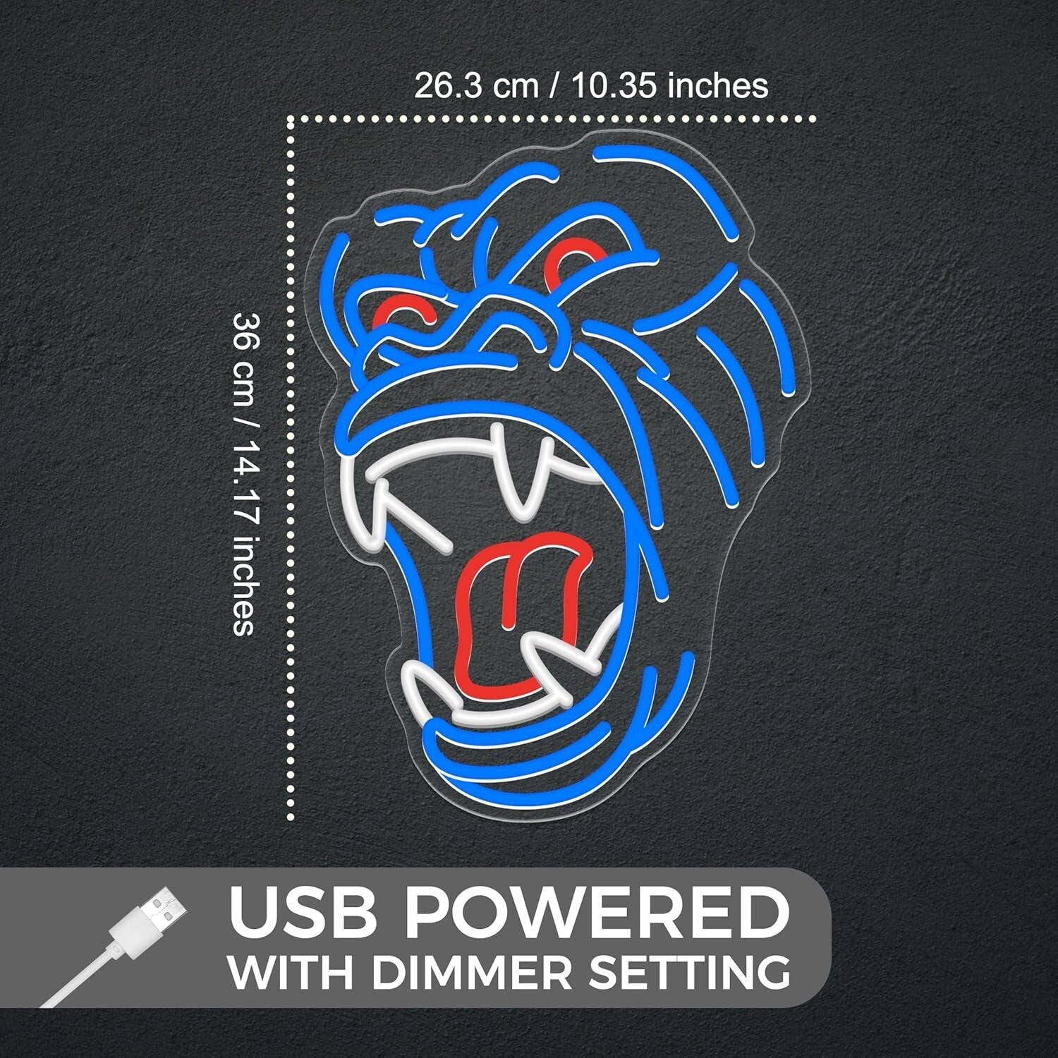 King of The Monsters Neon Sign - Eye-Catching Wall Art for Pop Culture Lovers