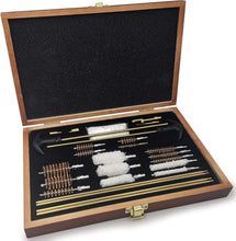 Load image into Gallery viewer, 26-Piece Universal Gun Cleaning Kit in Wooden Box for Rifles, Shotguns, Handguns