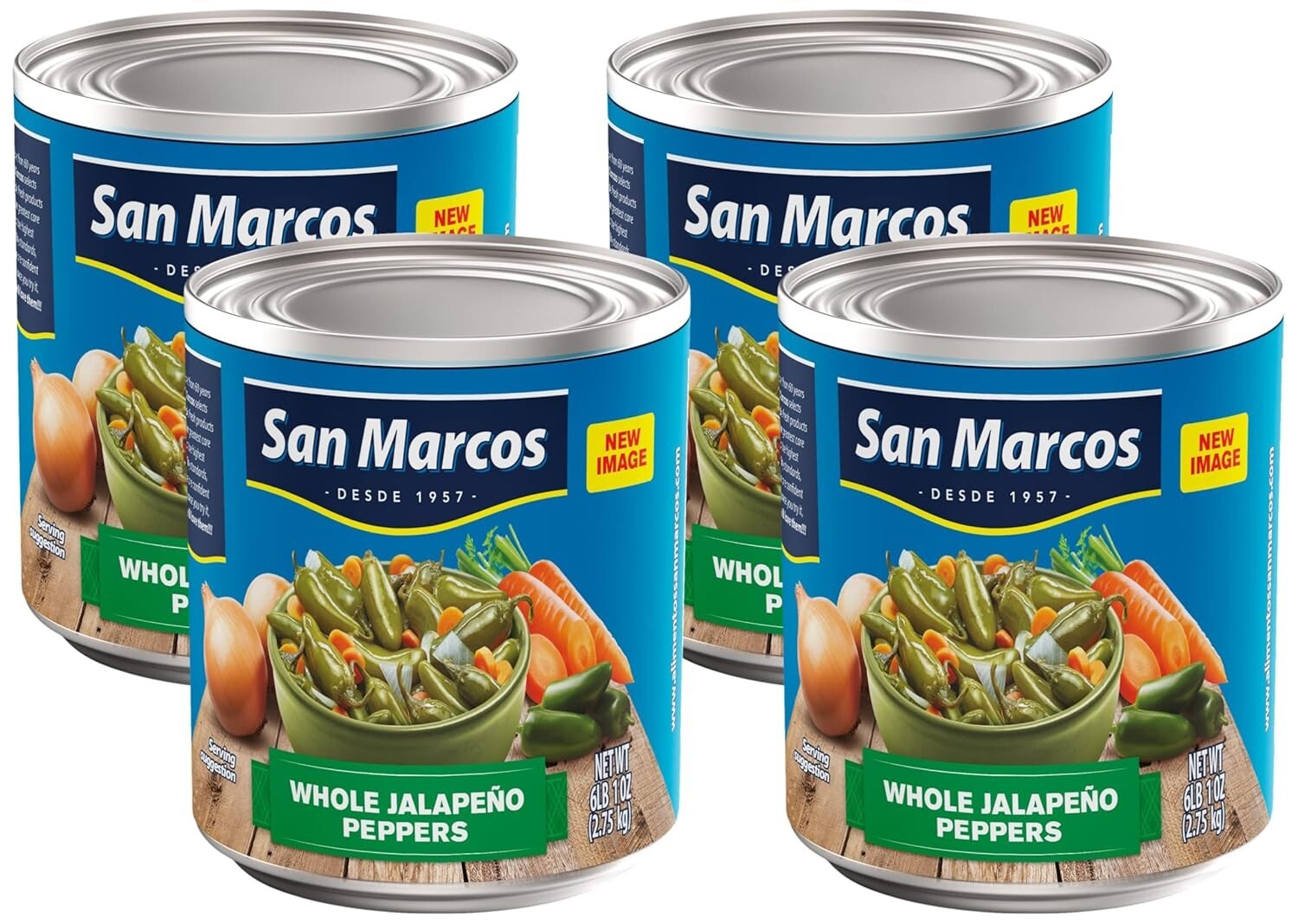 6 Lb Whole Jalapeños - All-Natural, Kosher Certified, Flavor-Enhancing Peppers