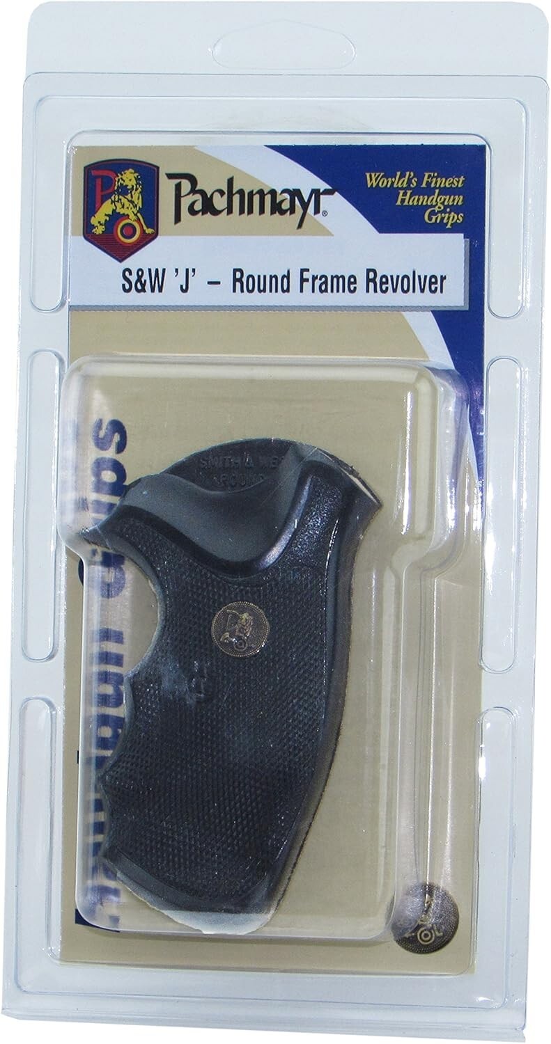 Ergonomic Finger Groove Gripper Grips for S&W J Frame Round Butt Revolvers