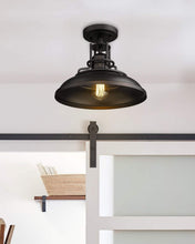 Load image into Gallery viewer, Vintage Industrial Semi Flush Mount Light Fixture - 12'' Ceiling Light