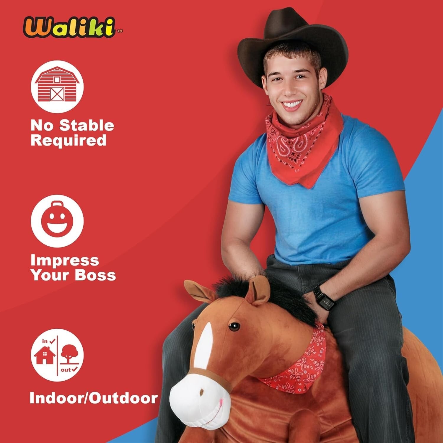 Durable Adult Hopper Ball for Fitness Ages 13-101 - Compact & Fun Exercise