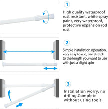 Load image into Gallery viewer, Durable 2 Pack Spring Tension Rods - Fits 53-98 Inches, Perfect for Any Room