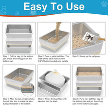 Load image into Gallery viewer, Medium Stainless Steel Sifting Litter Pan for Small Cats - Easy Clean Design