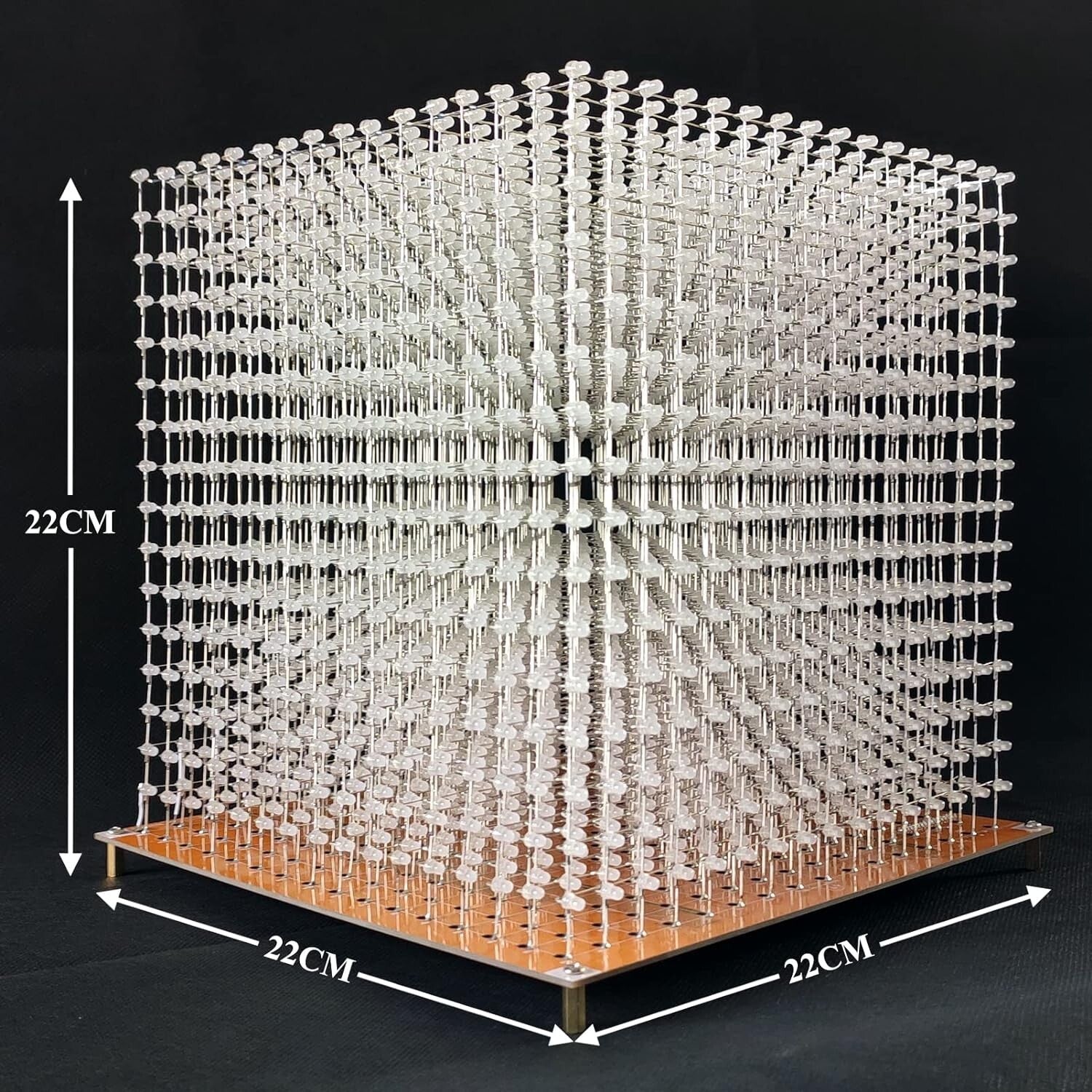 Mini 3D LED Cube DIY Project Kit - Fun Electronics Soldering Experience