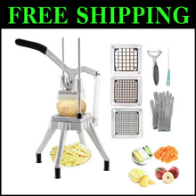 Load image into Gallery viewer, Heavy-Duty Stainless Steel Vegetable Dicer with Push Handle &amp; Easy Clean Design