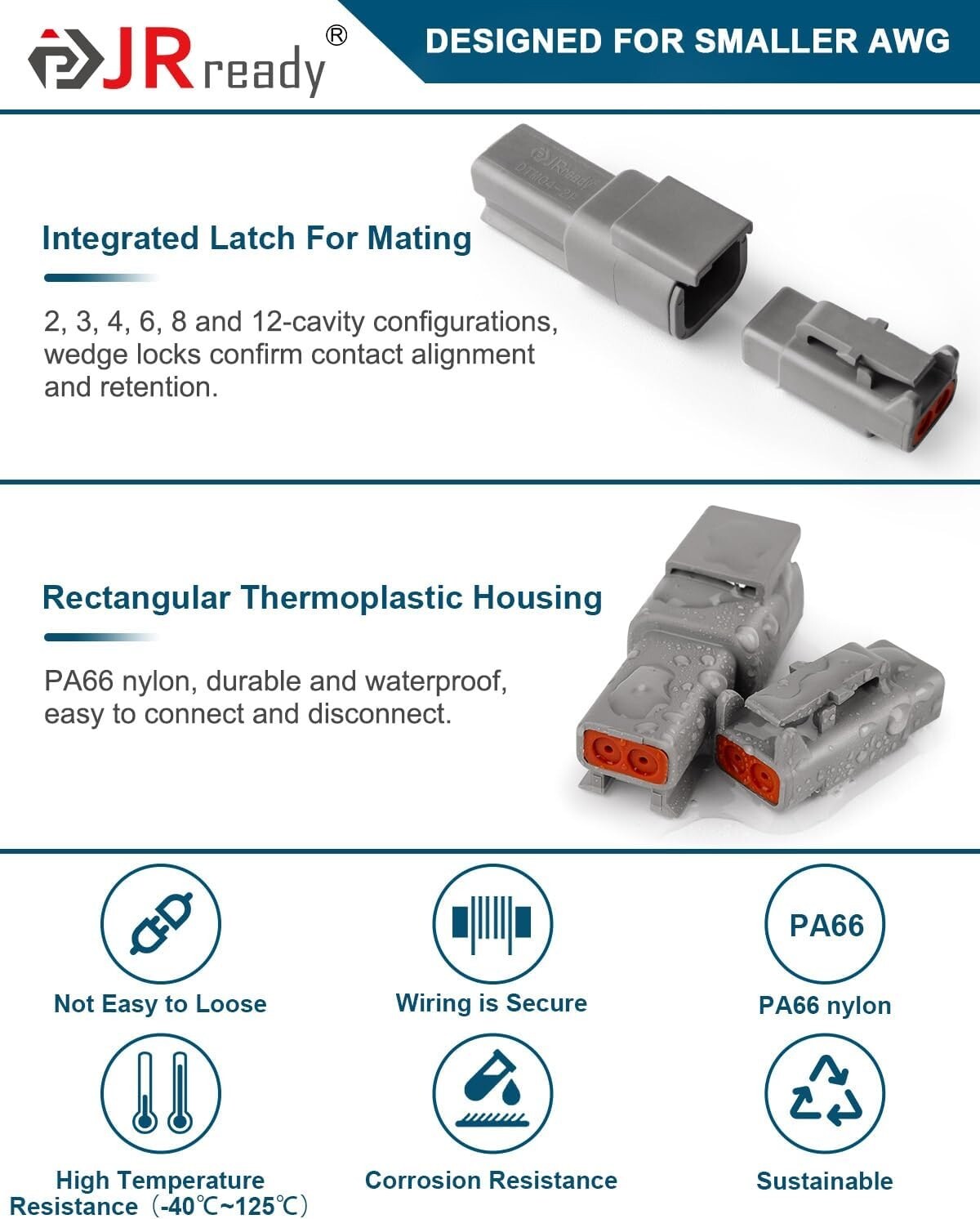 Durable Deutsch DTM Connector Set - 30 Waterproof Connections for Versatile Use