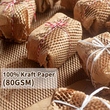 Load image into Gallery viewer, 15''x400' Honeycomb Wrap with 30 Fragile Labels - Ideal for Shipping &amp; Gifts