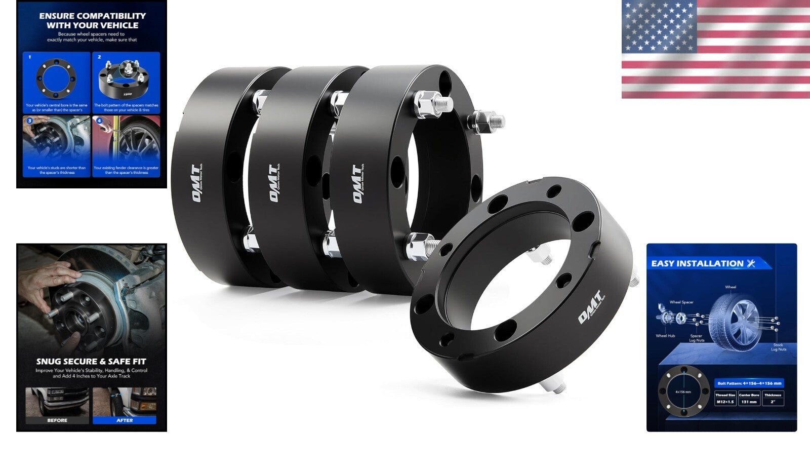 Corrosion-Resistant 2-Inch Wheel Spacers for Polaris RZR & Ranger - 4-Piece Set