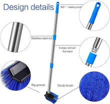 Load image into Gallery viewer, Heavy Duty Commercial Floor Scrub Brush - 57" Stainless Steel Adjustable Handle