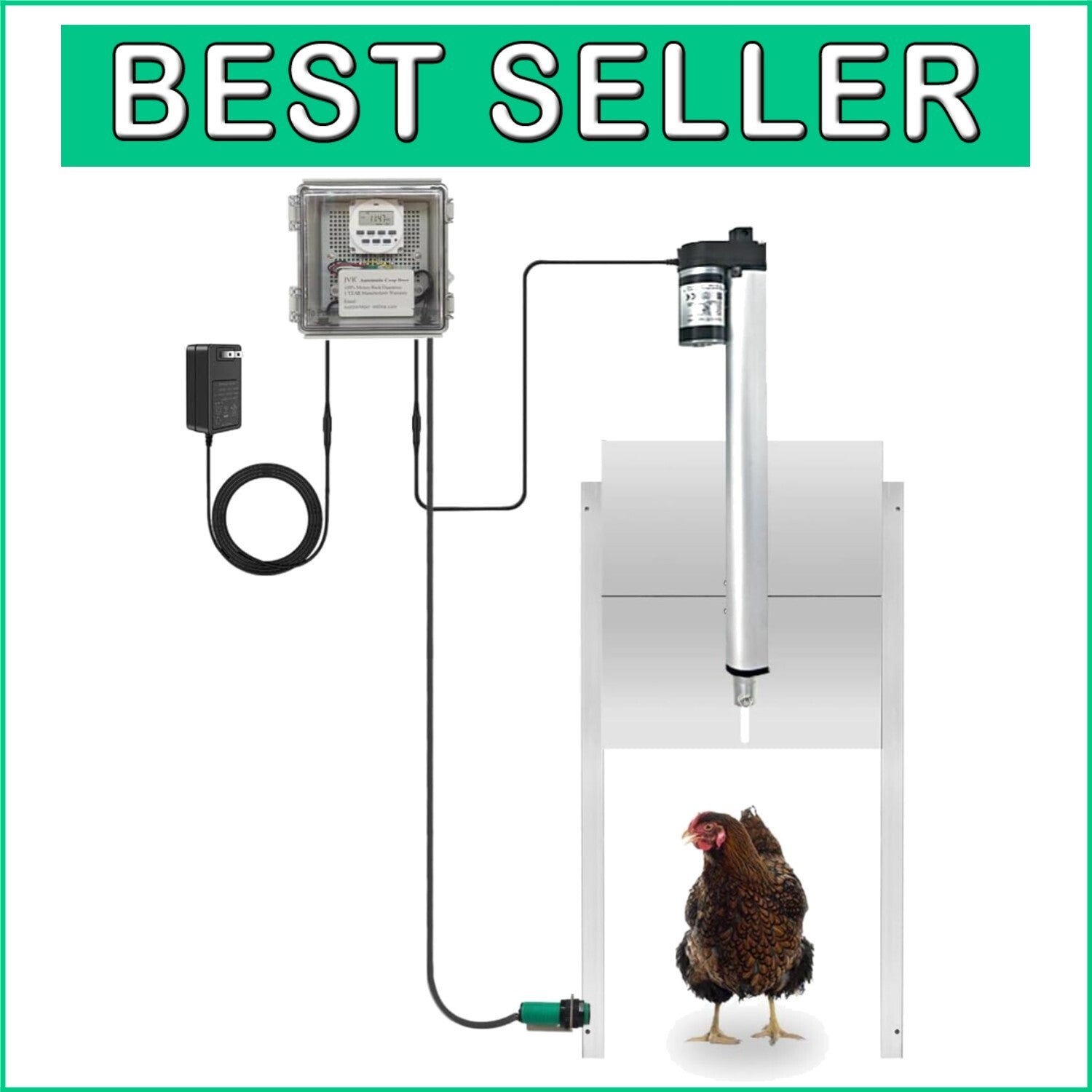 Durable Electric Chicken Coop Door Opener with Manual Control and Timer Settings