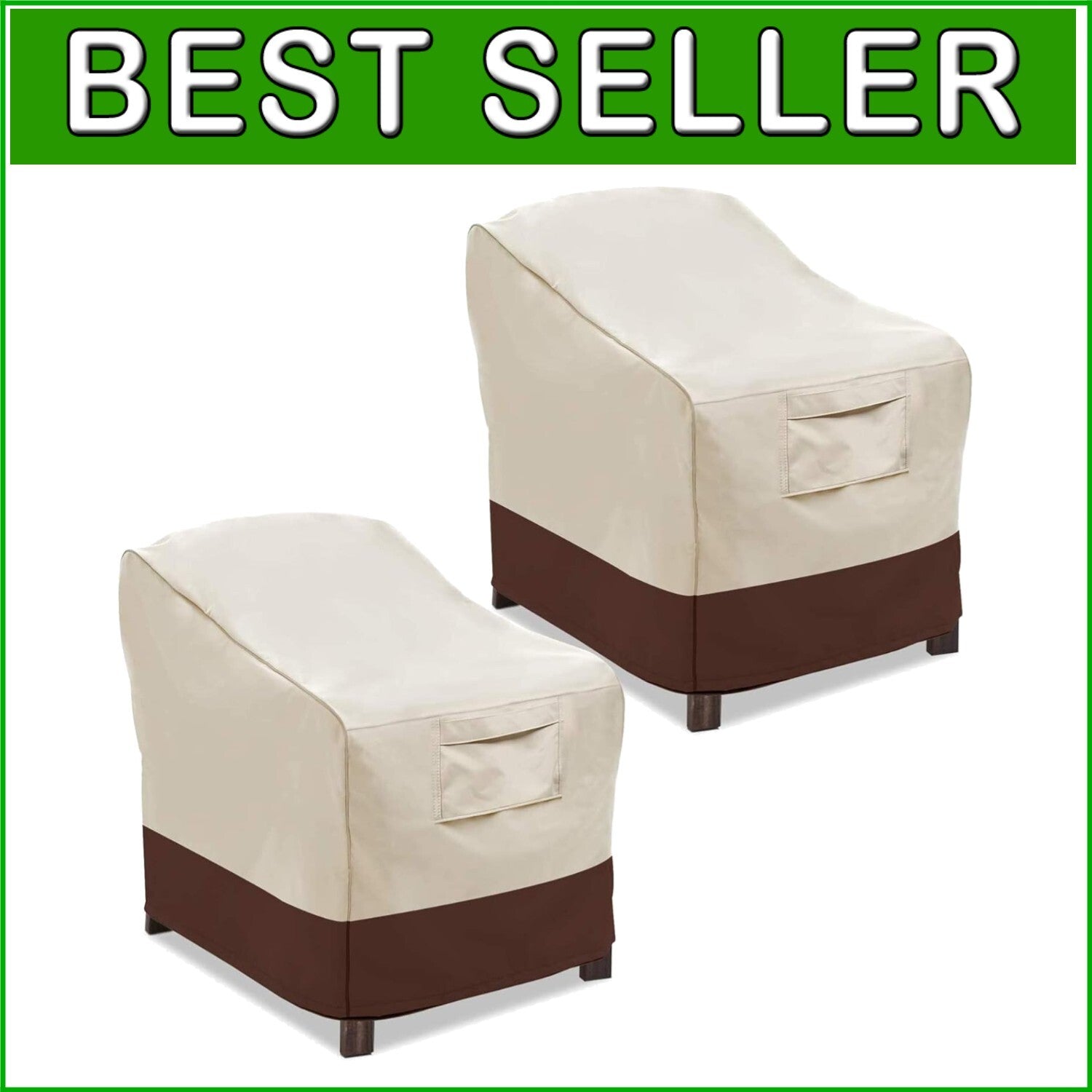 Patio Lounge Chair Cover - Adjustable Waterproof Furniture Protector, Small