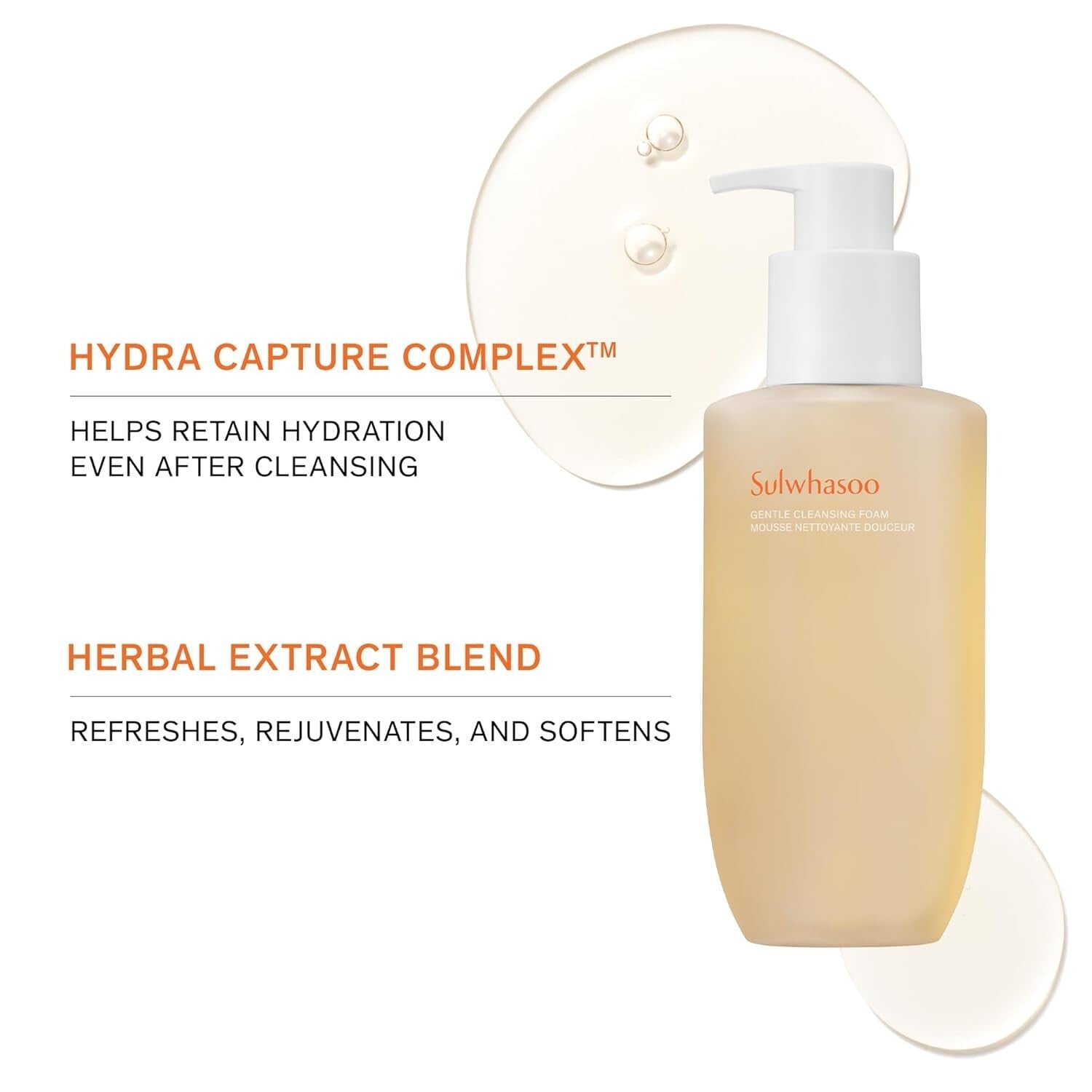Gentle Hydrating Cleanser - Korean Foam Face Wash for Soft, Youthful Skin
