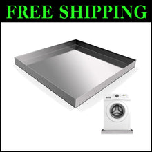 Load image into Gallery viewer, Heavy Duty 304 Stainless Steel Washing Machine Drain Pan - Anti-Slip Design