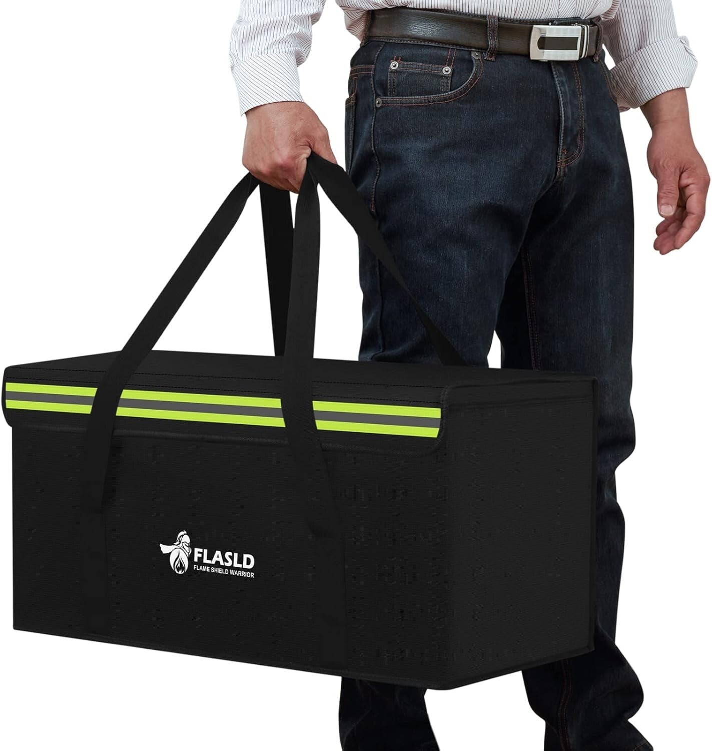 Waterproof Fireproof Document Storage Bag with Adjustable Strap - Large Size