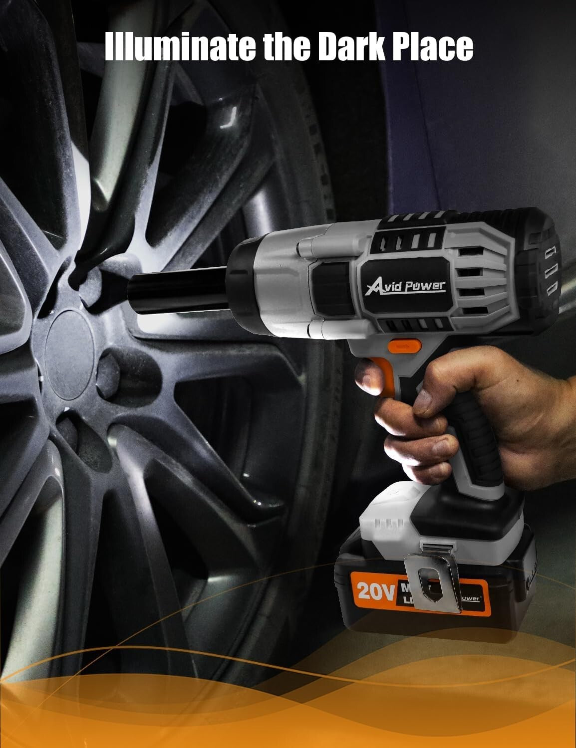 1/2" Drive Cordless Impact Wrench with 4 Sockets & 3.0Ah Battery - Maximum Power