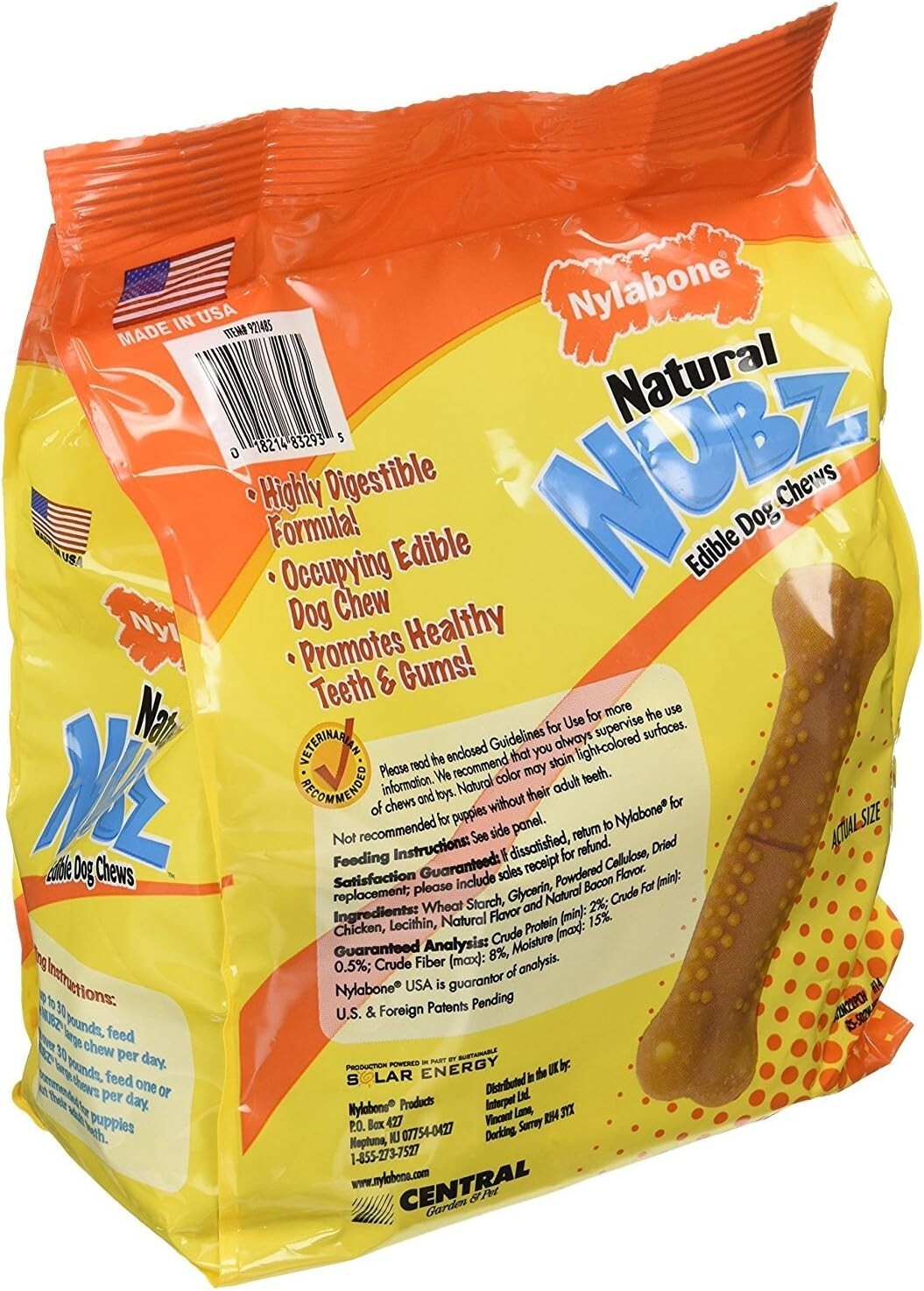 Natural Beef-Flavored Dog Chews Pack of 2 - 22 Large Chews Total 5.2lb