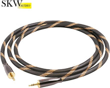 Load image into Gallery viewer, Premium 6.5ft High Gauge 22AWG Braided Aux Cable with Gold-Plated Connectors