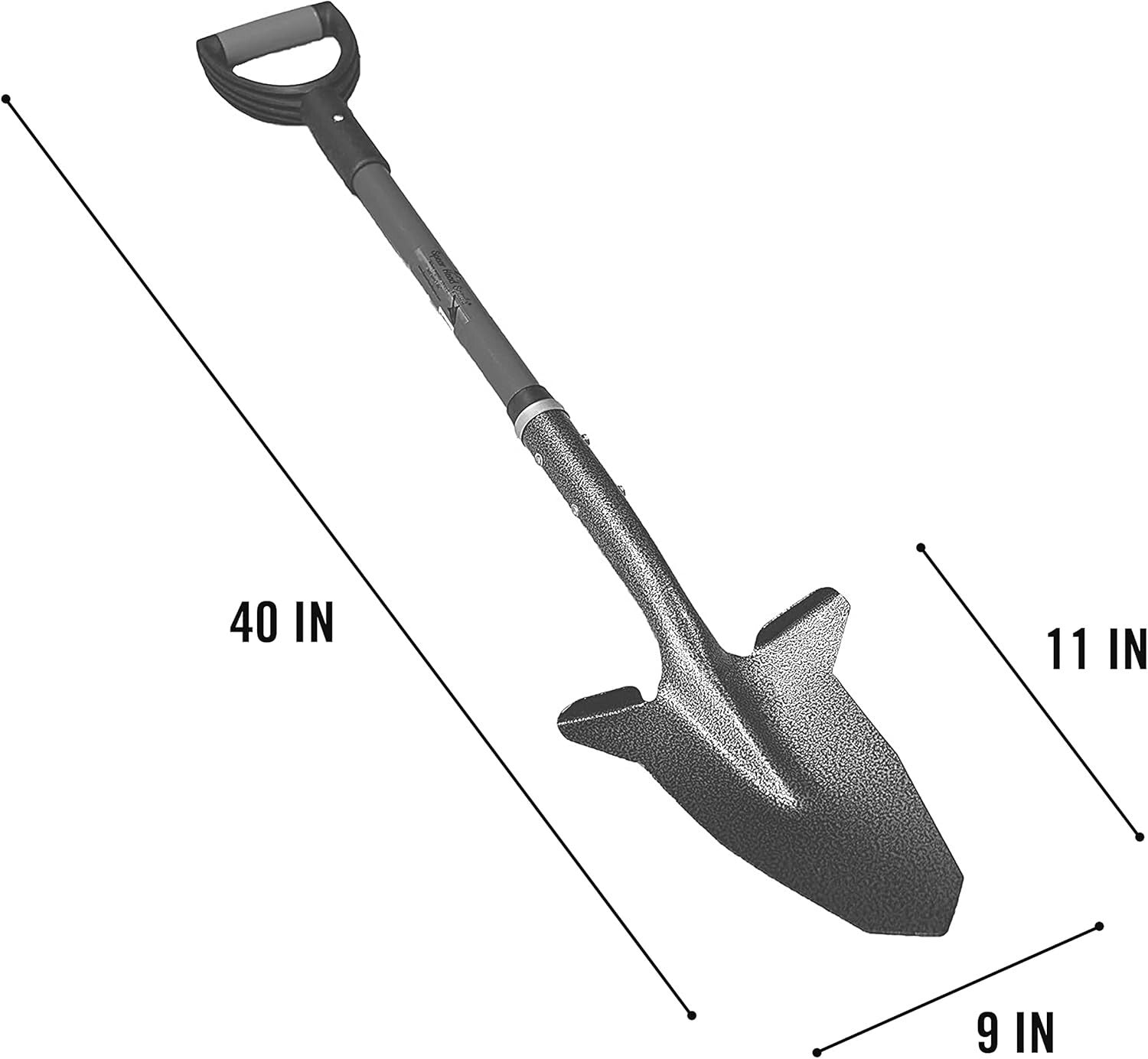 Award-Winning Ergonomic Garden Shovel with Steel-Reinforced Fiberglass Handle