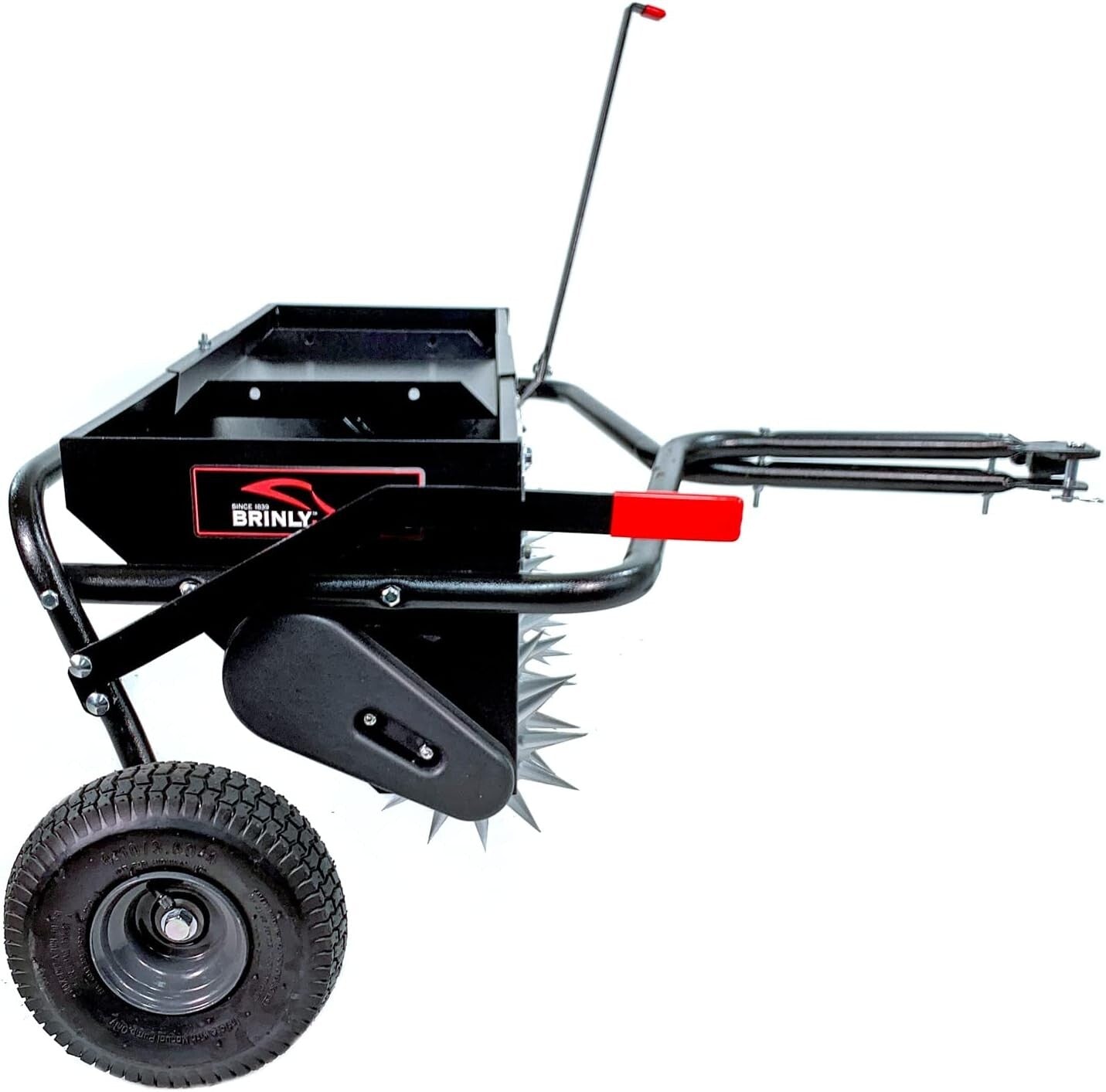 All-Steel 40-Inch Tow Behind Lawn Aerator Spreader with Universal Hitch & Weight