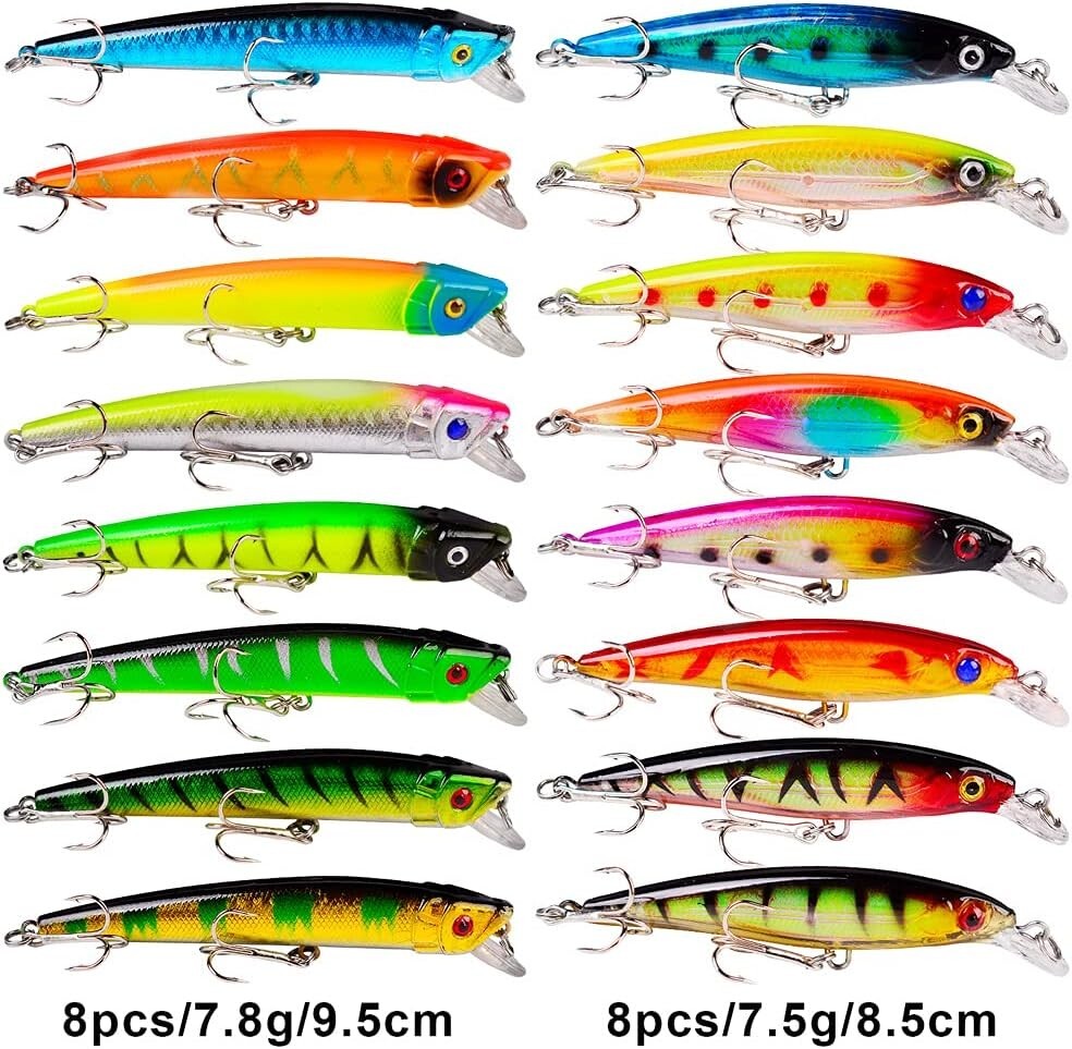 Gift-Ready 53pcs Fishing Lures Set - Realistic Baits for Freshwater & Saltwater