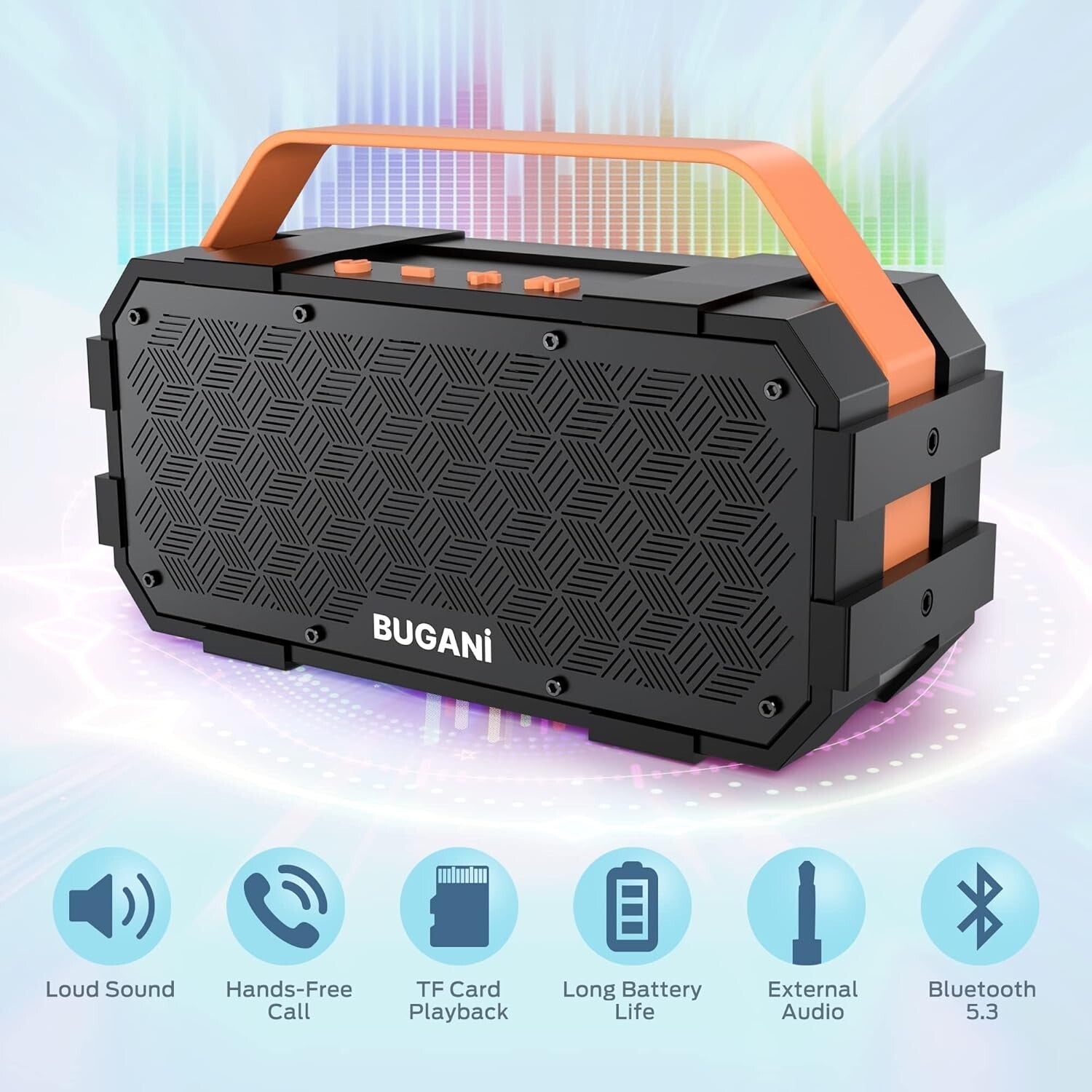 40W Waterproof Bluetooth Speaker with 24-Hour Playtime - Perfect for Outdoors