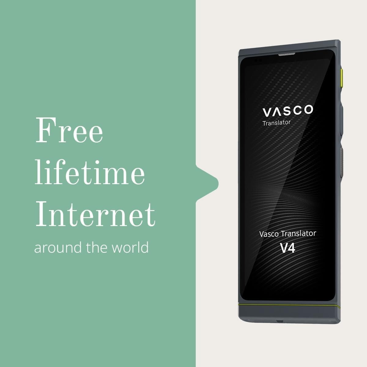 Travel-Friendly Vasco V4 Language Translator – 108 Languages, No Setup Required