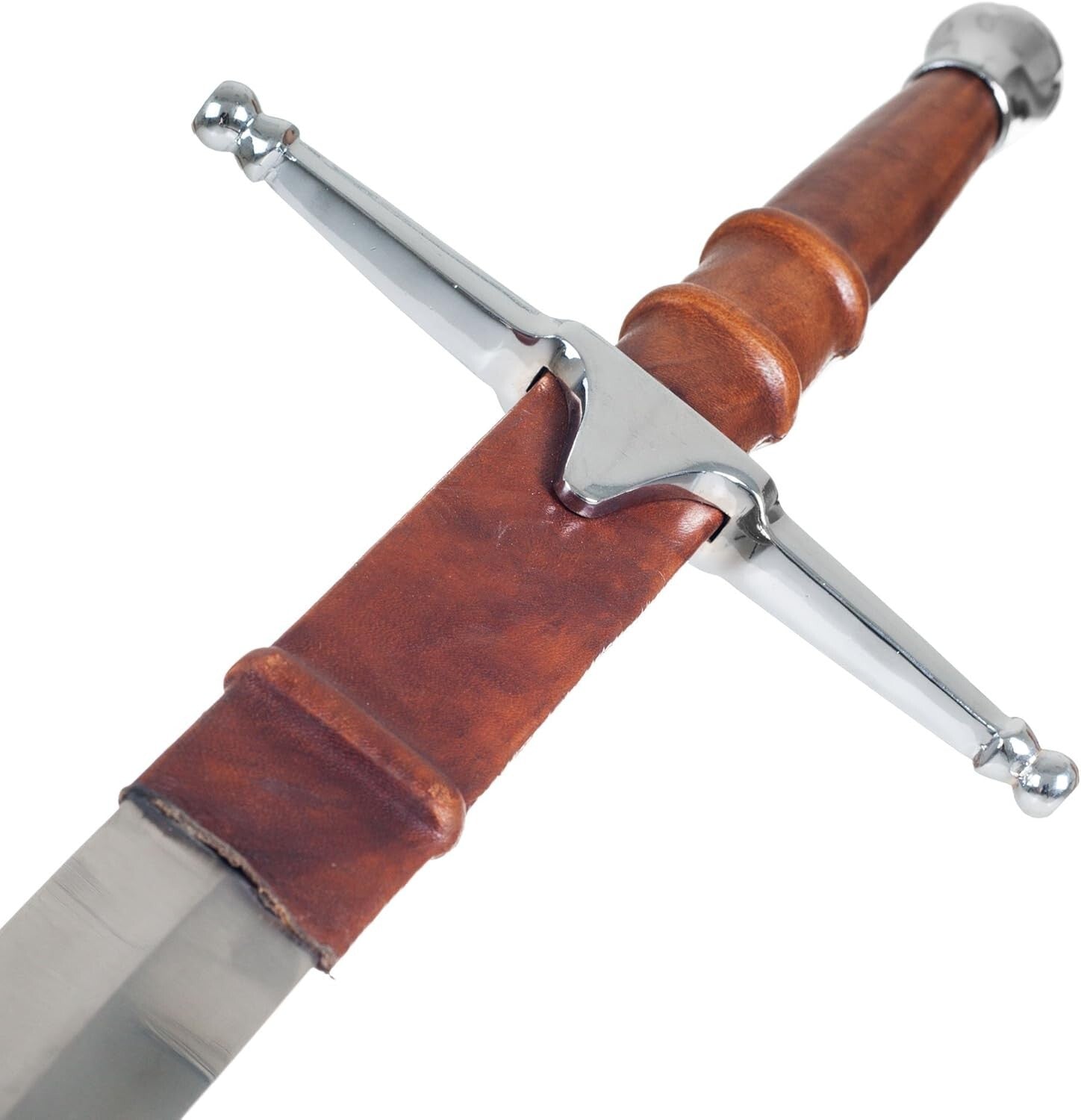 Stainless Steel Braveheart Sword with Leather Sheath - Perfect for Cosplay