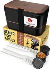 Load image into Gallery viewer, Versatile Bistro Bento Box with 4 Utensils &amp; Sauce Jars – Modern &amp; Leakproof
