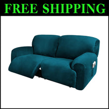 Load image into Gallery viewer, Non-Slip Soft Velvet Sofa Cover, 6-Piece Set for Extra Wide Reclining Loveseats