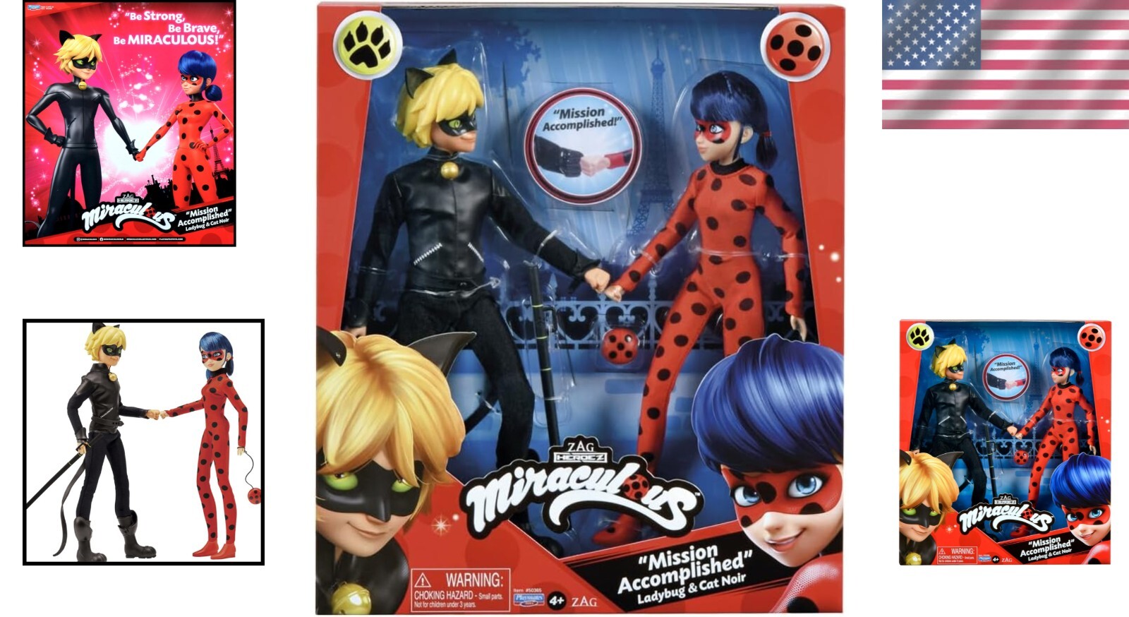 Dynamic Duo: Ladybug & Cat Noir 10" Dolls with Detailed Superhero Fashions
