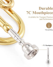 Load image into Gallery viewer, Beginner Bb Standard Trumpet Set in Gold with Case, Mouthpiece &amp; Accessories