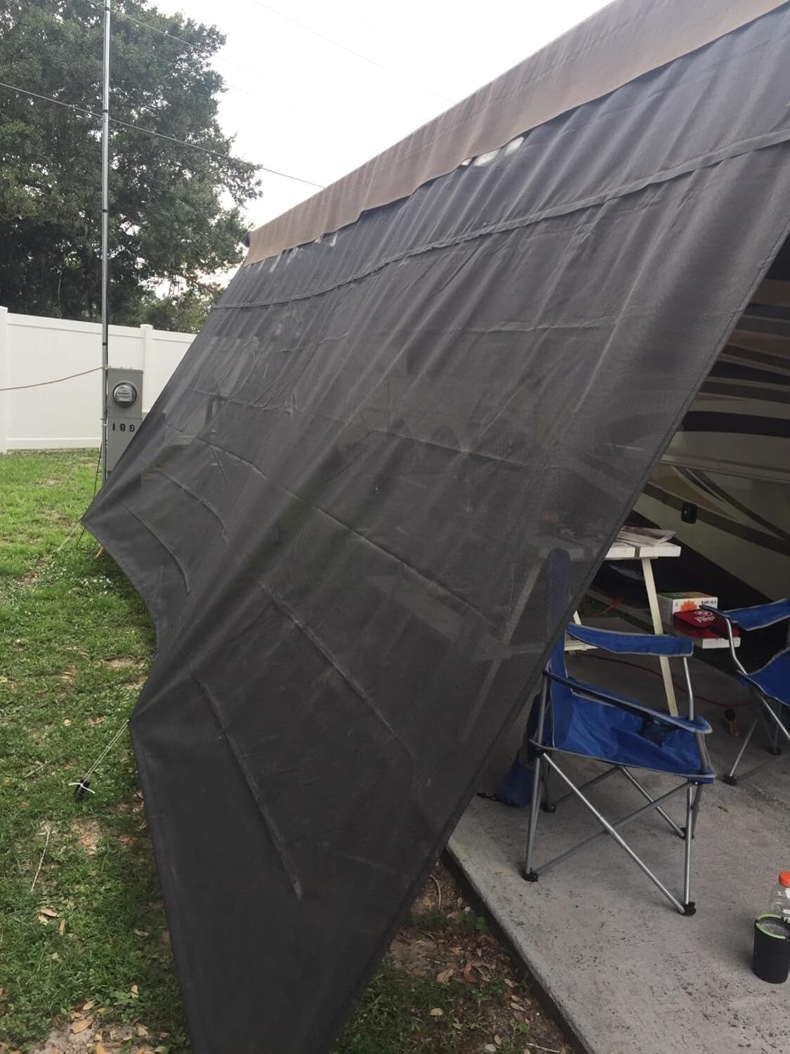 Lightweight RV Awning Shade Screen 9'x19'3'' - Ultimate Sun Protection & Comfort