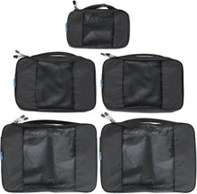 Load image into Gallery viewer, Versatile Black Packing Cube Collection - 5 Durable Organizers for Tidy Travel