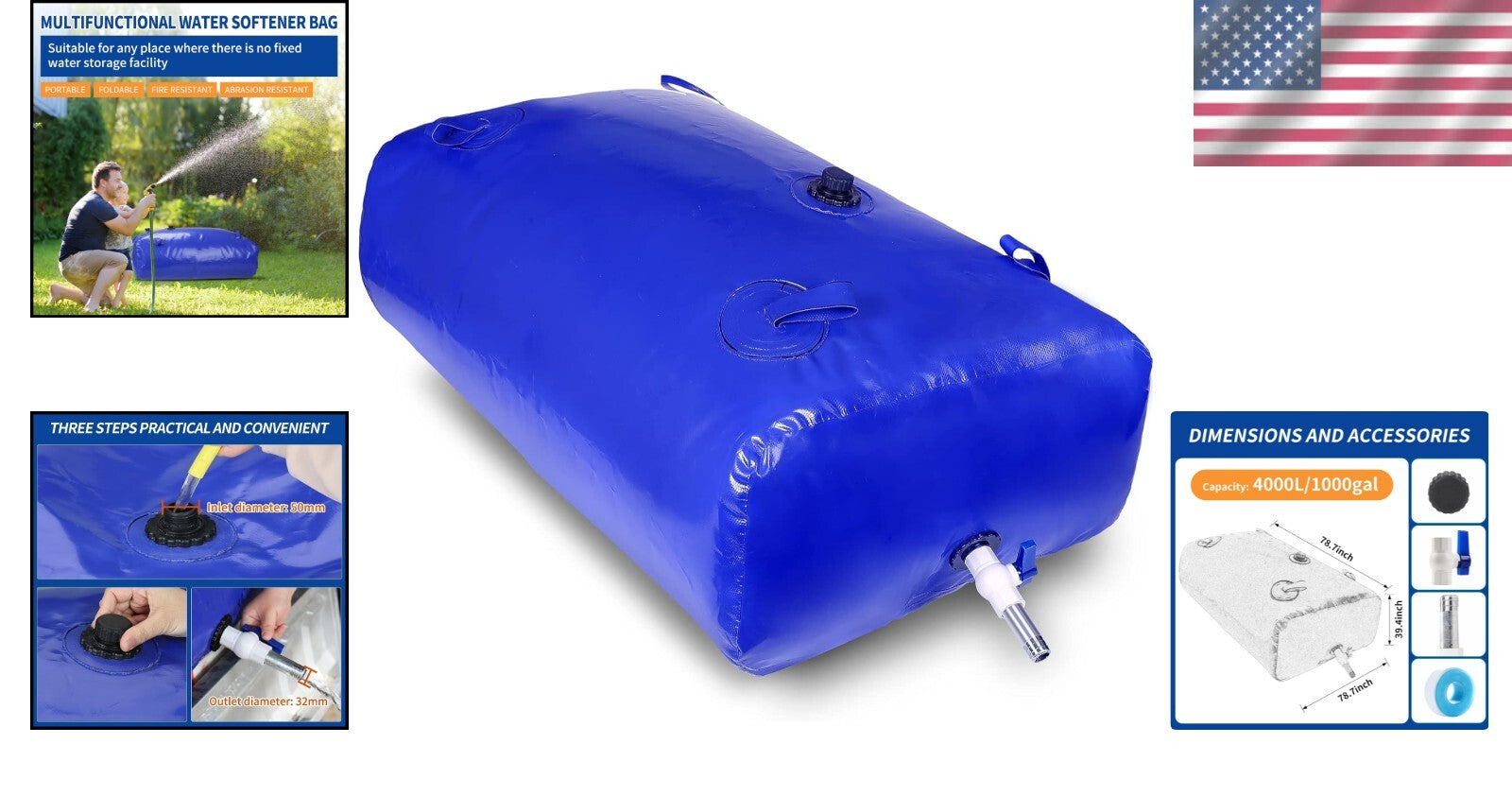Foldable 4000L Water Storage Bag – Lightweight & UV Protected for Outdoor Use