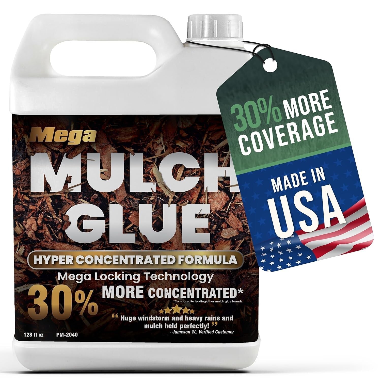 Fast-Drying Mulch & Gravel Glue - Long-Lasting Adhesive for Landscape Materials