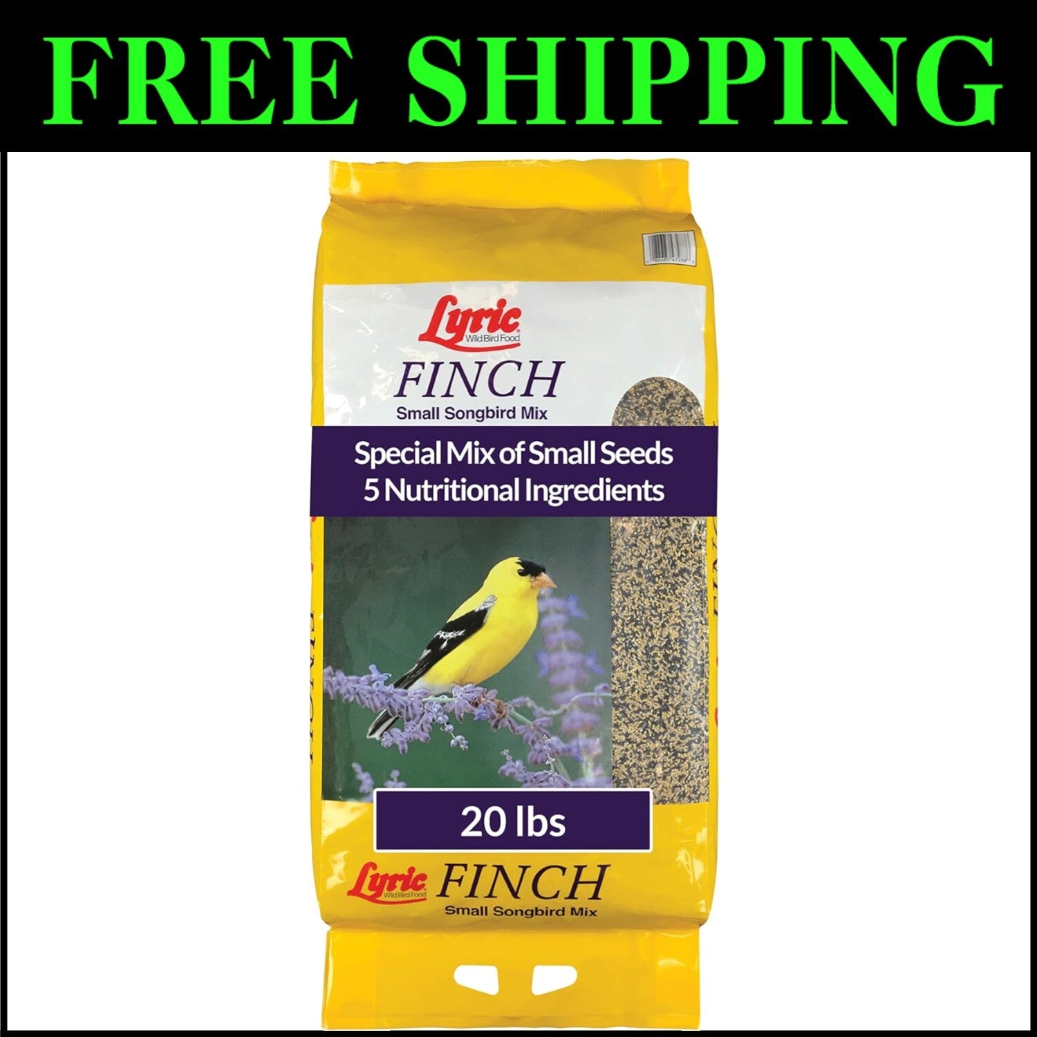 20 lb. Finch Seed Blend for Wild Birds - Premium Nutrition for Spring Feeding