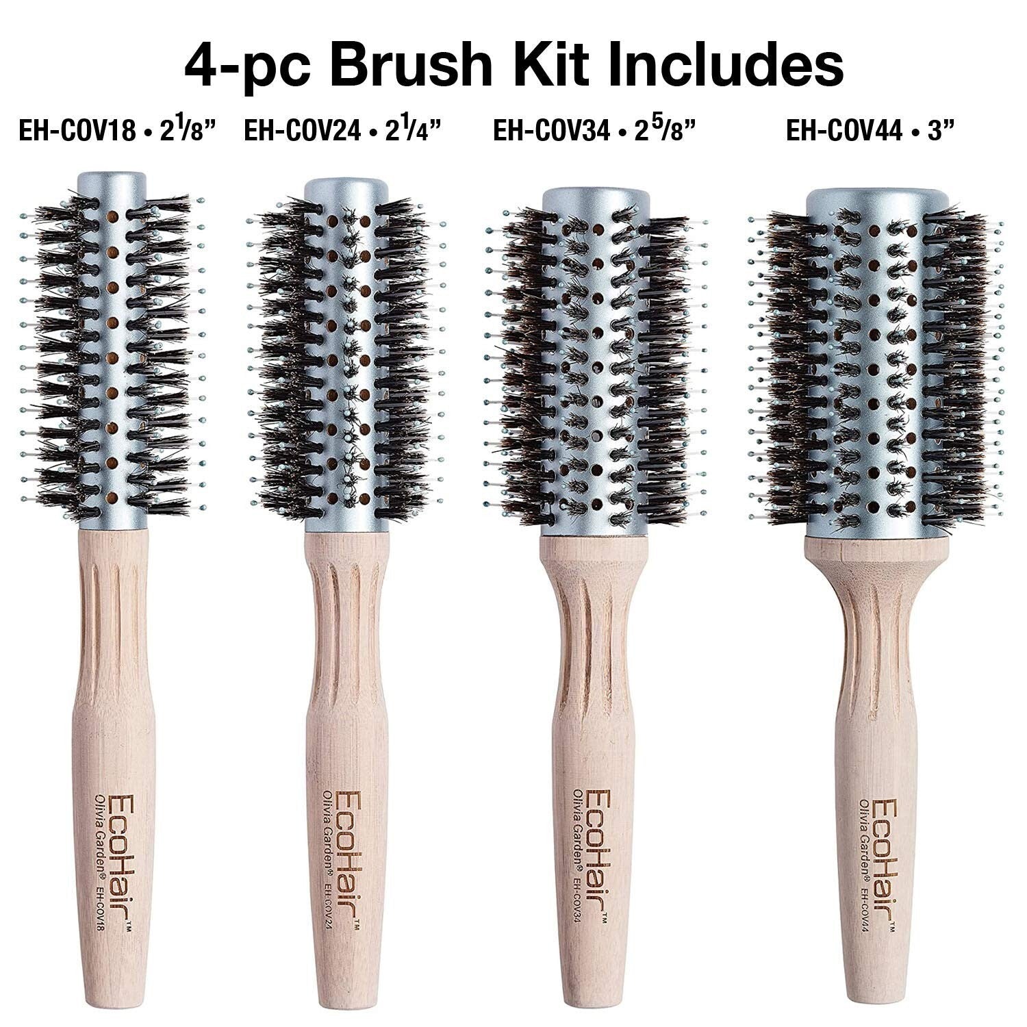 Eco-Friendly Bamboo Hairbrush with Boar Bristles for Ultimate Shine & Frizz C...
