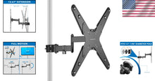 Load image into Gallery viewer, Extendable Pole Mount for TVs &amp; Monitors 32" - 55", Fits 1.1" to 1.96" Poles