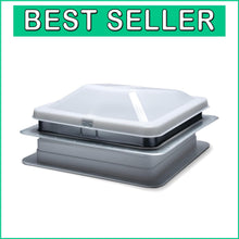 Load image into Gallery viewer, Weather-Proof 14"x14" White Vent - Self-Centering, Remote Controlled Design